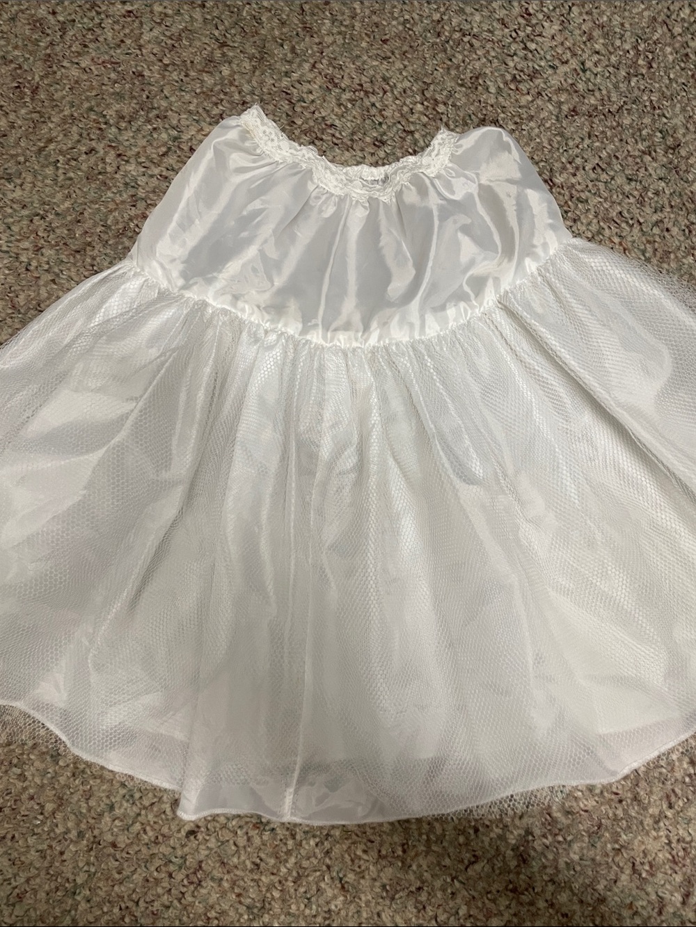 Vintage Crinoline accented lace waist slip